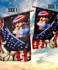 happy dachshund 4th of july flag 4870