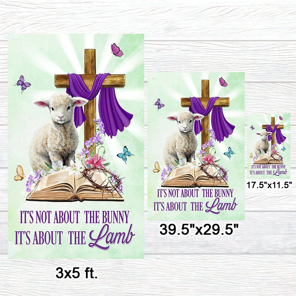 Happy Easter, It's About The Lamb Christian Cross Easter Flag TPT627F - Image 7
