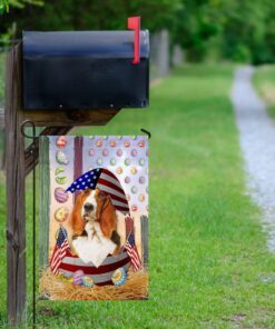 happy easter basset hound american flag 4224