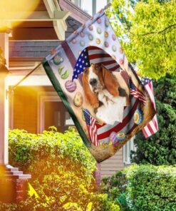 happy easter basset hound american flag 4628
