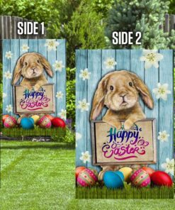 happy easter bunny eggs flag 1809