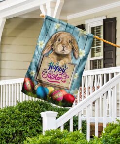 happy easter bunny eggs flag 2410