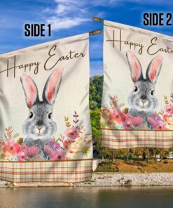 happy easter bunny rabbit flag tqn1025f 2077