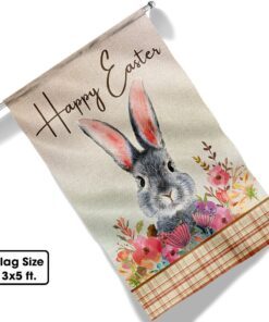 happy easter bunny rabbit flag tqn1025f 4745