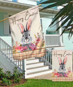 happy easter bunny rabbit flag tqn1025f 8249