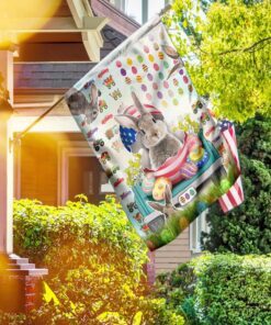 Happy Easter Bunny Truck Flag