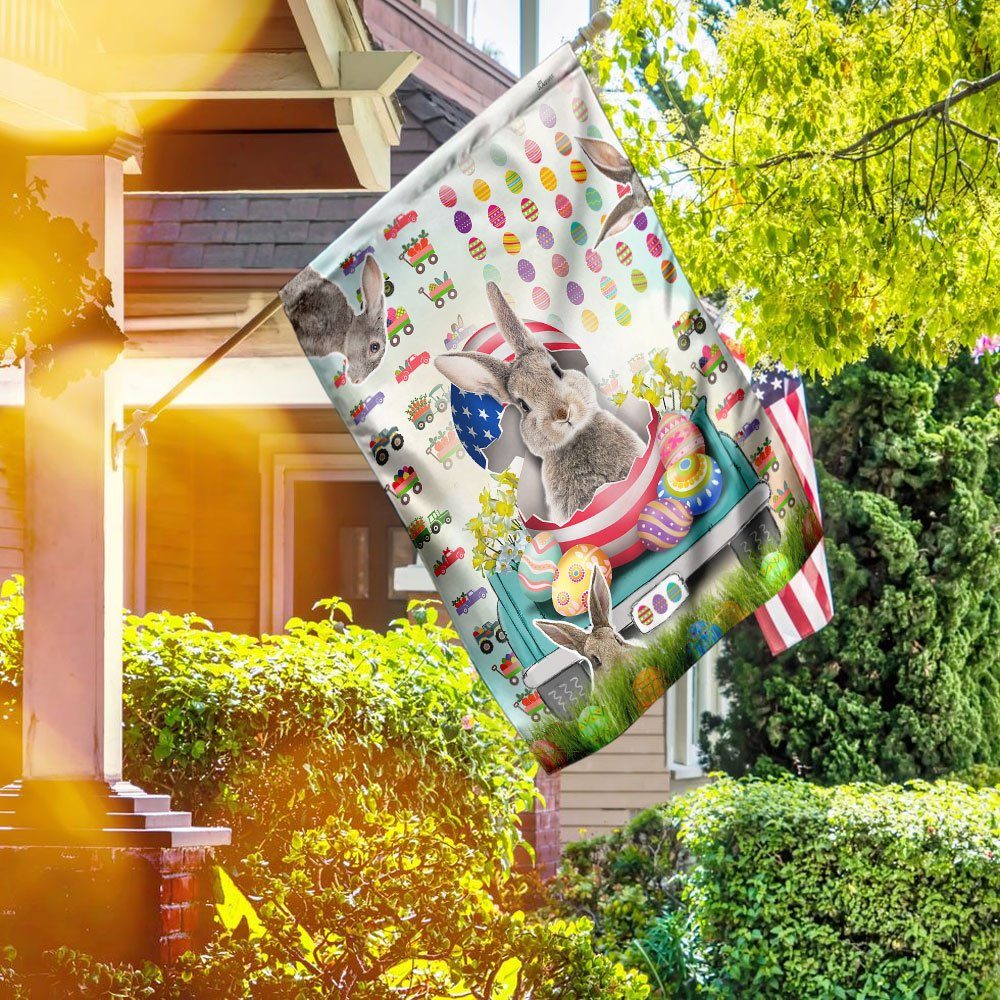 Happy Easter Bunny Truck Flag