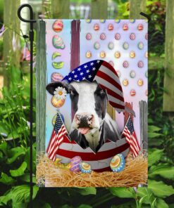 happy easter cow american flag 2499