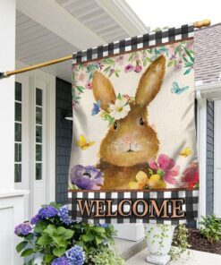 Happy Easter Day Bunny Flag TQN865F