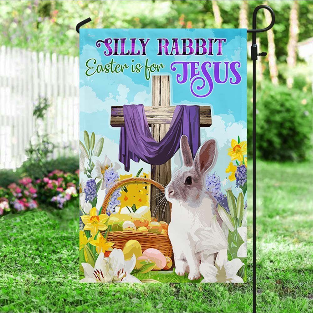 Happy Easter Flag Silly Rabbit Easter Is For Jesus DBD3309F - Image 4