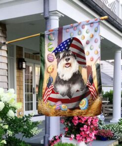 Happy Easter Miniature Schnauzer American Flag