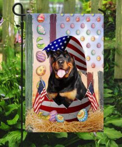 happy easter rottweiler american flag 5403
