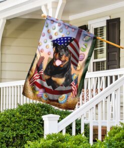 happy easter rottweiler american flag 7240