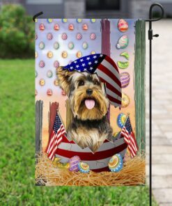 happy easter yorkshire terrier american flag 4815