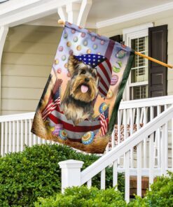 happy easter yorkshire terrier american flag 7634