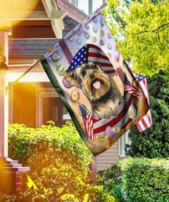 happy easter yorkshire terrier american flag 8211