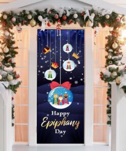 Happy Epiphany Day Door Cover Three Wise Men LNT798D