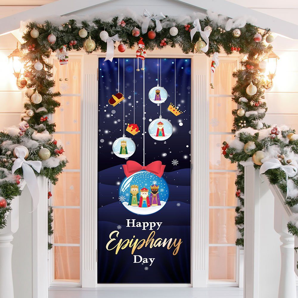 Happy Epiphany Day Door Cover Three Wise Men LNT798D