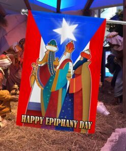 Happy Epiphany Day Three Kings Puerto Rico Flag BNN705F