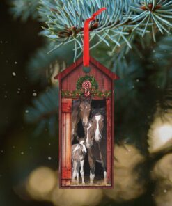 Happy Family Horse Christmas Ornament BNN593O