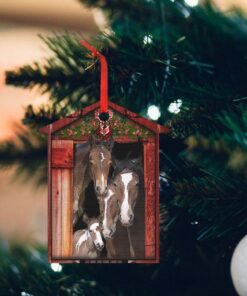 Happy Family Horse Christmas Ornament BNN593Ov1