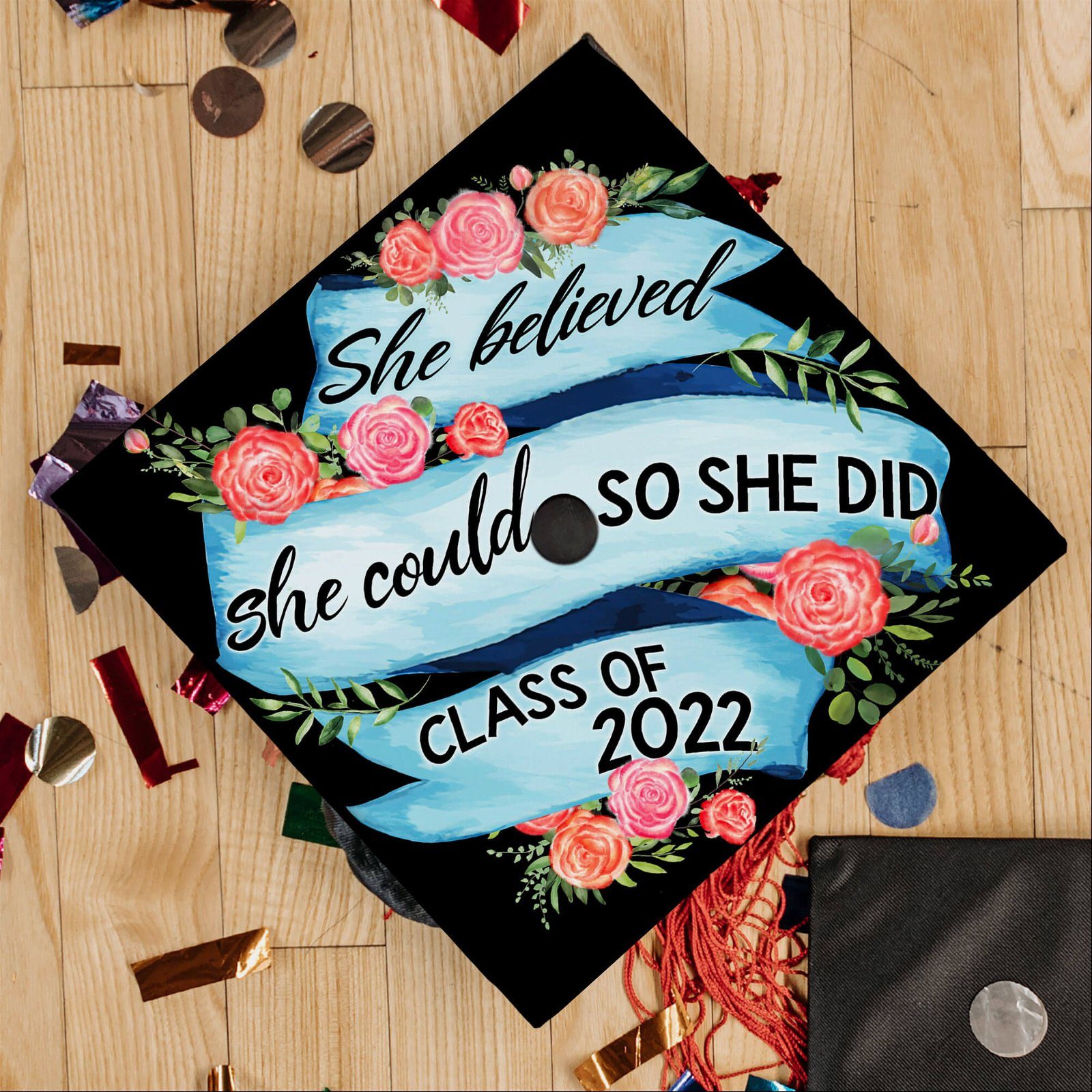 Happy Graduation. Class Of 2022, Made For Greatness Graduation Cap TPT91GC - Image 5