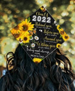 happy graduation girl from mom and dad, class of 2022 graduation cap tpt38gc 4397