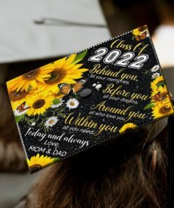 happy graduation girl from mom and dad, class of 2022 graduation cap tpt38gc 8794