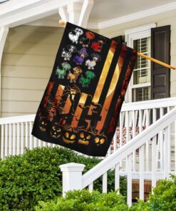 happy halloween. dachshund flag 1343