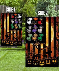 happy halloween. dachshund flag 2874