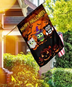 happy halloween owls flag 5443