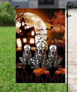 happy halloween pitbull costume flag 3477