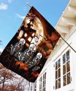 happy halloween pitbull costume flag 6054