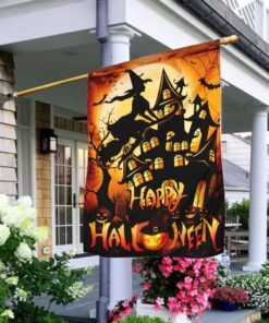 Happy Halloween Witch Flag