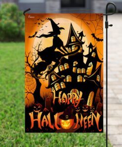 happy halloween witch flag 6791