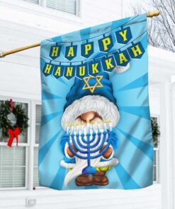 Happy Hanukkah Gnome Flag BNN729F