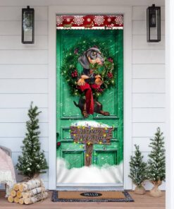 Happy Holiday Dachshund Door Cover