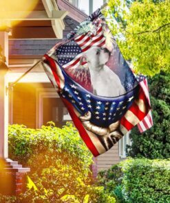 Happy Independence Day American Bulldog Flag