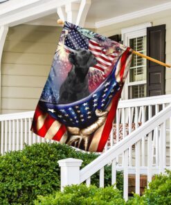 happy independence day black labrador retriever flag 3779