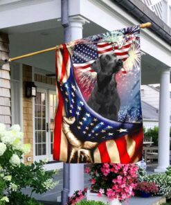 happy independence day black labrador retriever flag 6545