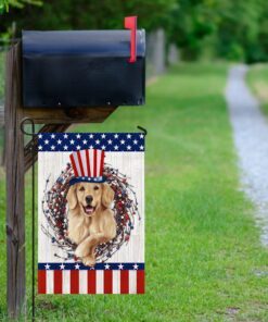 happy independence day golden retriever flag 1786