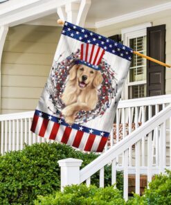 happy independence day golden retriever flag 4107