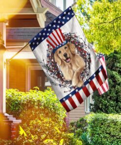 happy independence day golden retriever flag 6637