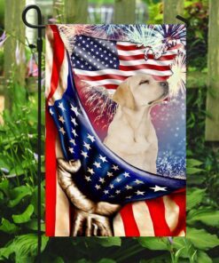 happy independence day labrador retriever flag 5199