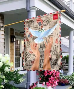 Happy July - Peace Sky  Flag