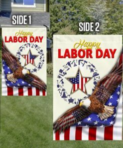 happy labor day flag american eagle bnn308f 7722