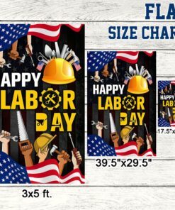 happy labor day us flag mln319f 1990