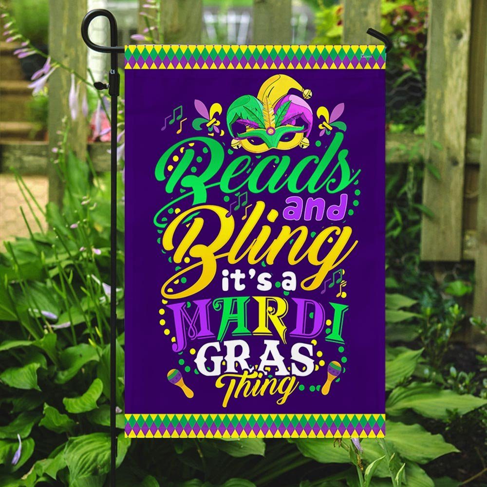 Happy Mardi Gras Flag Beads And Bling It's A Mardi Gras Thing TQN827F - Image 3