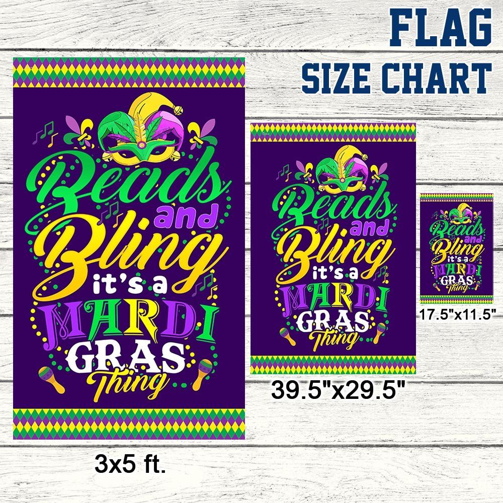 Happy Mardi Gras Flag Beads And Bling It's A Mardi Gras Thing TQN827F - Image 7