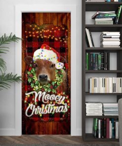 happy mooey christmas door cover 3691